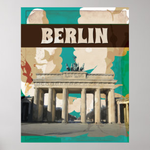 Póster Viagens vintage de Berlim