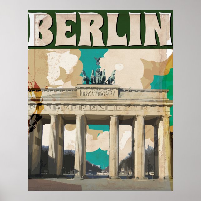 Poster Viagens vintage de Berlim (Frente)