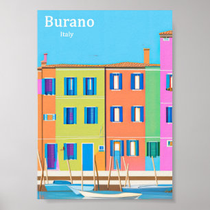 Poster Viagens vintage de Burano