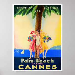 Poster Viagens vintage de Cannes France