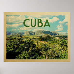 Poster Viagens vintage de Cuba