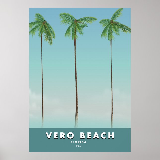 Poster viagens vintage de  da Vero Beach (Frente)