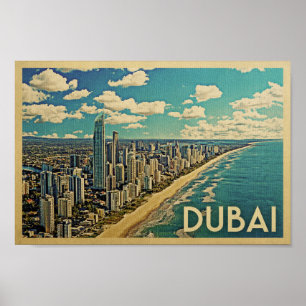 Póster Viagens vintage de Dubai