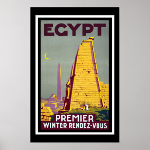 Póster Viagens vintage de Egipto