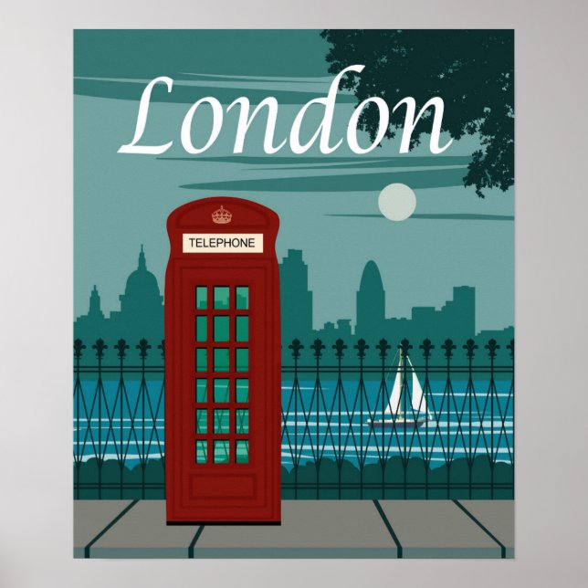 Poster Viagens vintage de Londres (Frente)