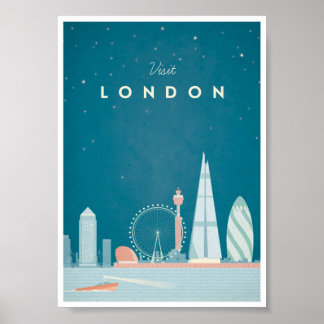 Poster Viagens vintage de Londres