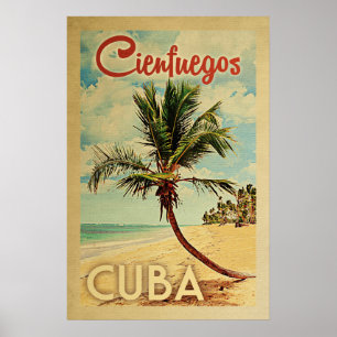 Poster Viagens vintage de Palm Cienfuegos