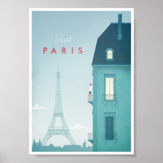 Póster Viagens vintage de Paris