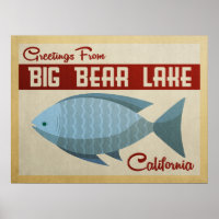 Viagens vintage de Peixes Azuis do Lago Urso Grand