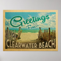 Viagens vintage de praia Clearwater