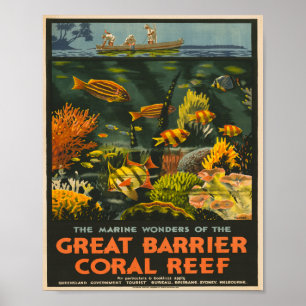 Poster Viagens vintage de Queensland
