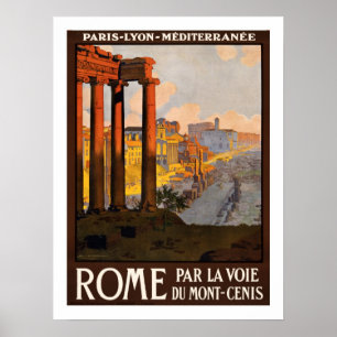 Poster Viagens vintage de Roma