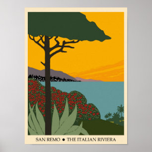 Poster Viagens vintage de San Remo