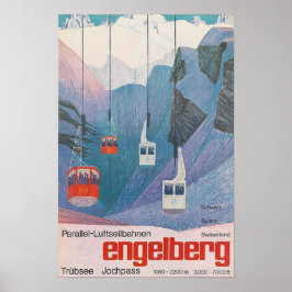Poster Viagens vintage de Suiça Engelberg