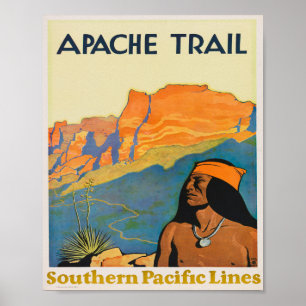 Poster Viagens vintage de Trilha Apache
