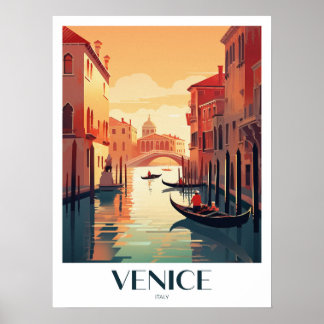 Poster Viagens vintage de Veneza