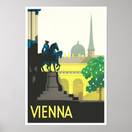Poster Viagens vintage de Viena Áustria
