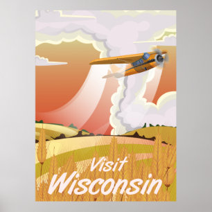 Poster Viagens vintage de Wisconsin