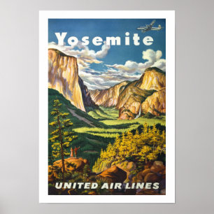 Póster Viagens vintage de Yosemite