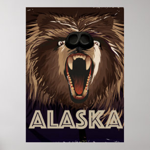 Poster Viagens vintage do Alasca