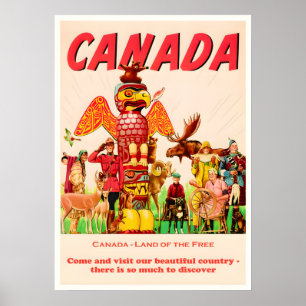 Poster Viagens vintage do Canadá