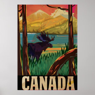 Póster Viagens vintage do Canadá