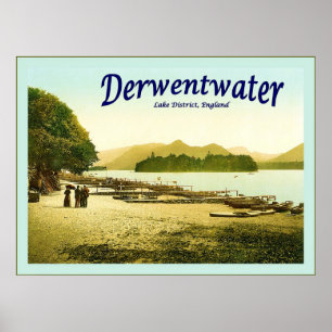 Poster Viagens vintage do ~ do distrito do lago do ~ de