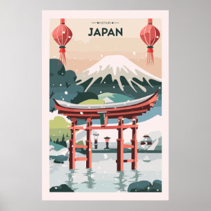 Poster Viagens vintage do Japão