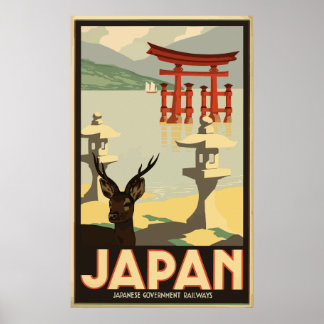 Poster Viagens vintage do Japão