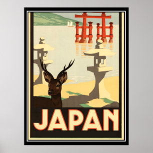 Poster Viagens vintage do Japão