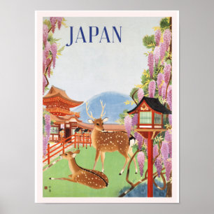 Poster Viagens vintage do Japão por Caminhos de Ferro