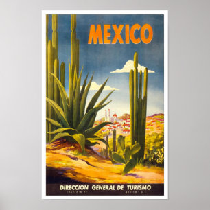Póster Viagens vintage do México