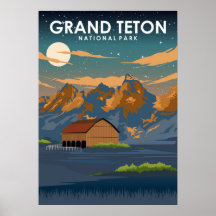 Viagens vintage do Parque Nacional Grand Teton