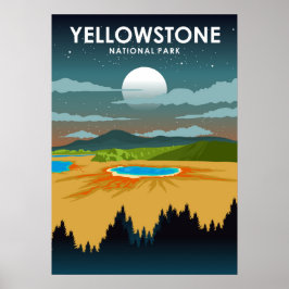 Poster Viagens vintage do Parque Nacional Yellowstone
