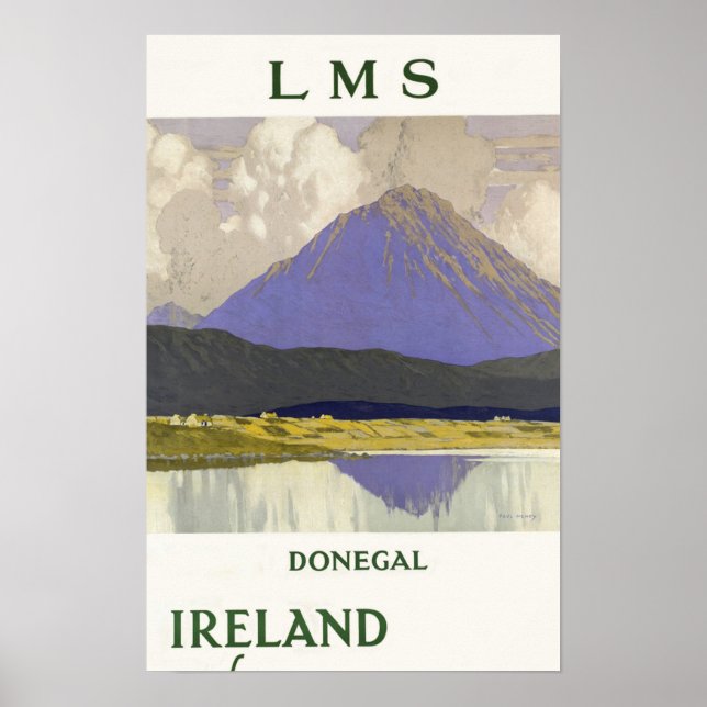 Poster Viagens vintage Donegal Irlanda (Frente)