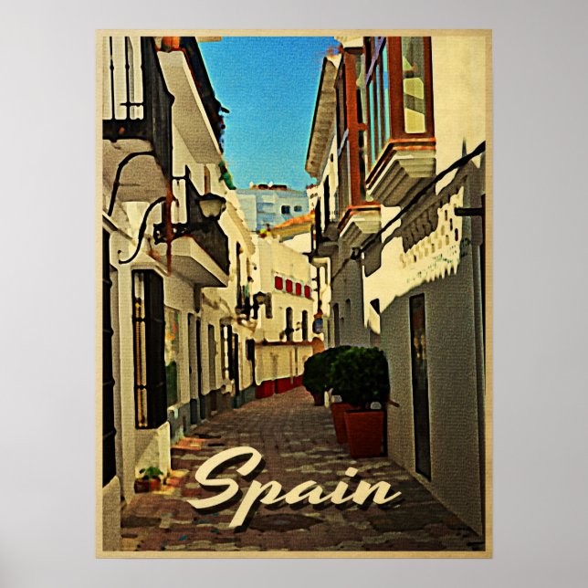 Póster Viagens vintage espanha (Frente)