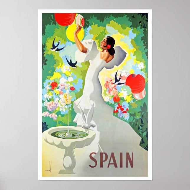Poster viagens vintage espanha (Frente)