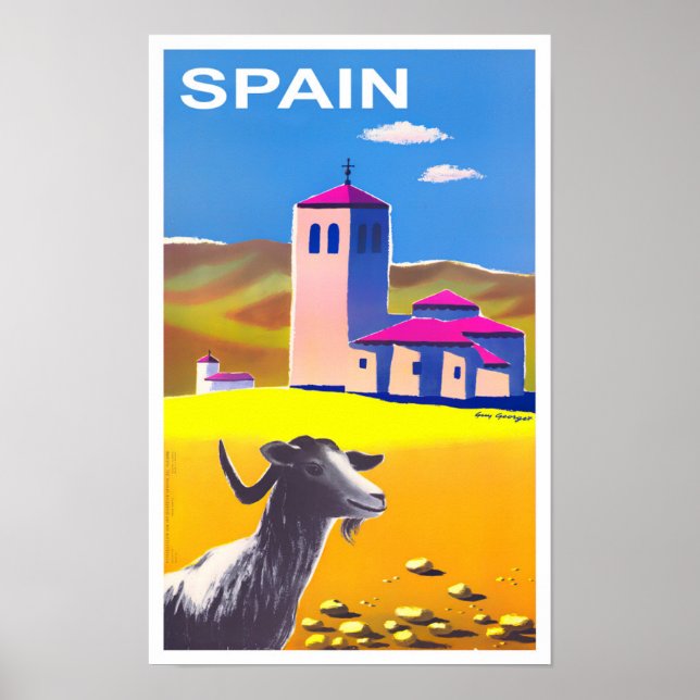 Poster viagens vintage espanha (Frente)