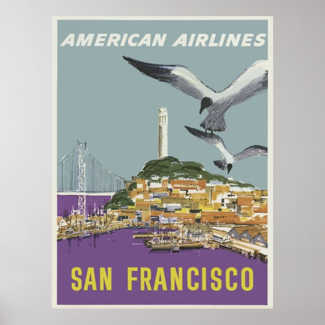 Poster Viagens vintage - Estados Unidos (Frente)