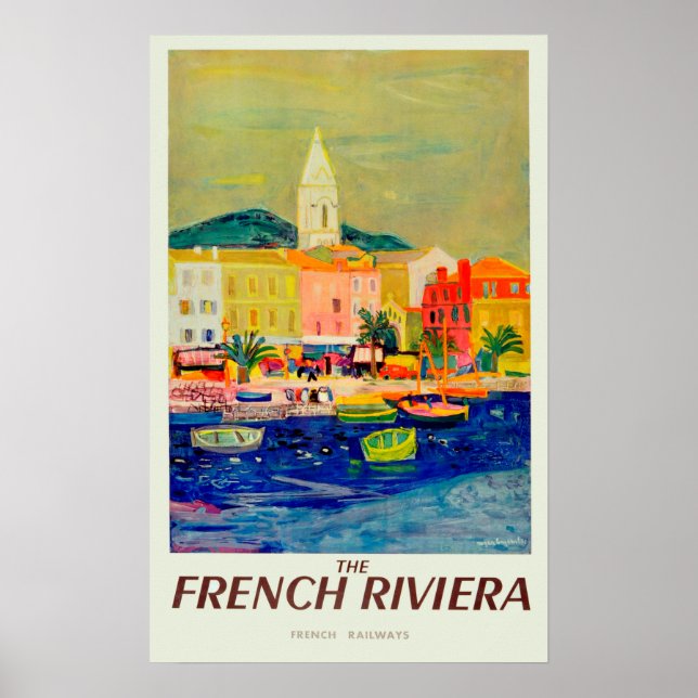 Poster Viagens vintage - França Riviera (Frente)