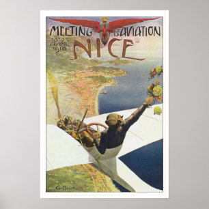 Poster Viagens vintage France agradável