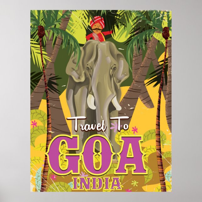 Poster Viagens vintage Goa India (Frente)