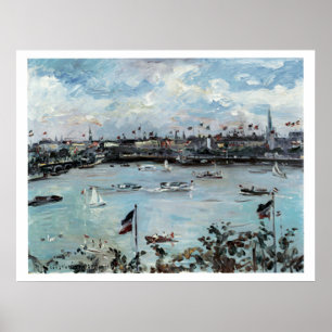 Póster Viagens vintage Hamburgo Alemanha