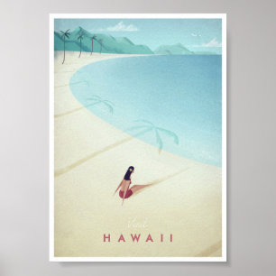 Póster Viagens vintage Havaí