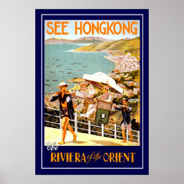 Poster Viagens vintage Hong Kong