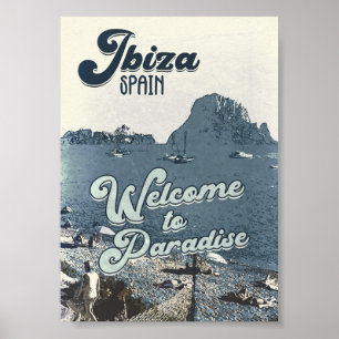 Poster Viagens vintage Ibiza Espanha