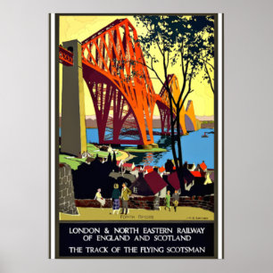 Poster Viagens vintage - Inglaterra e Escócia