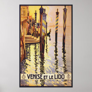 Poster Viagens vintage - Itália Veneza