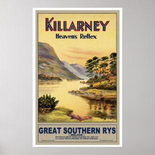 Póster Viagens vintage Killarney Ireland