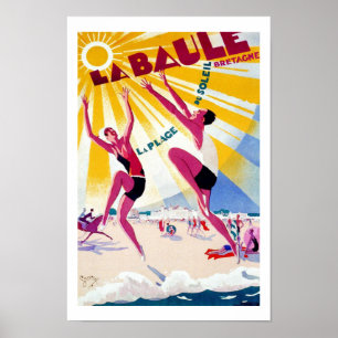Póster Viagens vintage La Baule France